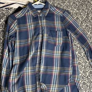 Hollister pink and blue flannel.